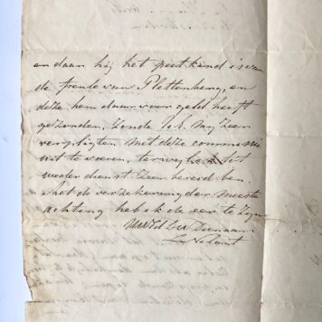 [Manuscript 1842] Brief van L. Nilant aan W.D. Sweijs, d.d. Zwolle 1842, manuscript, 2 pag.
