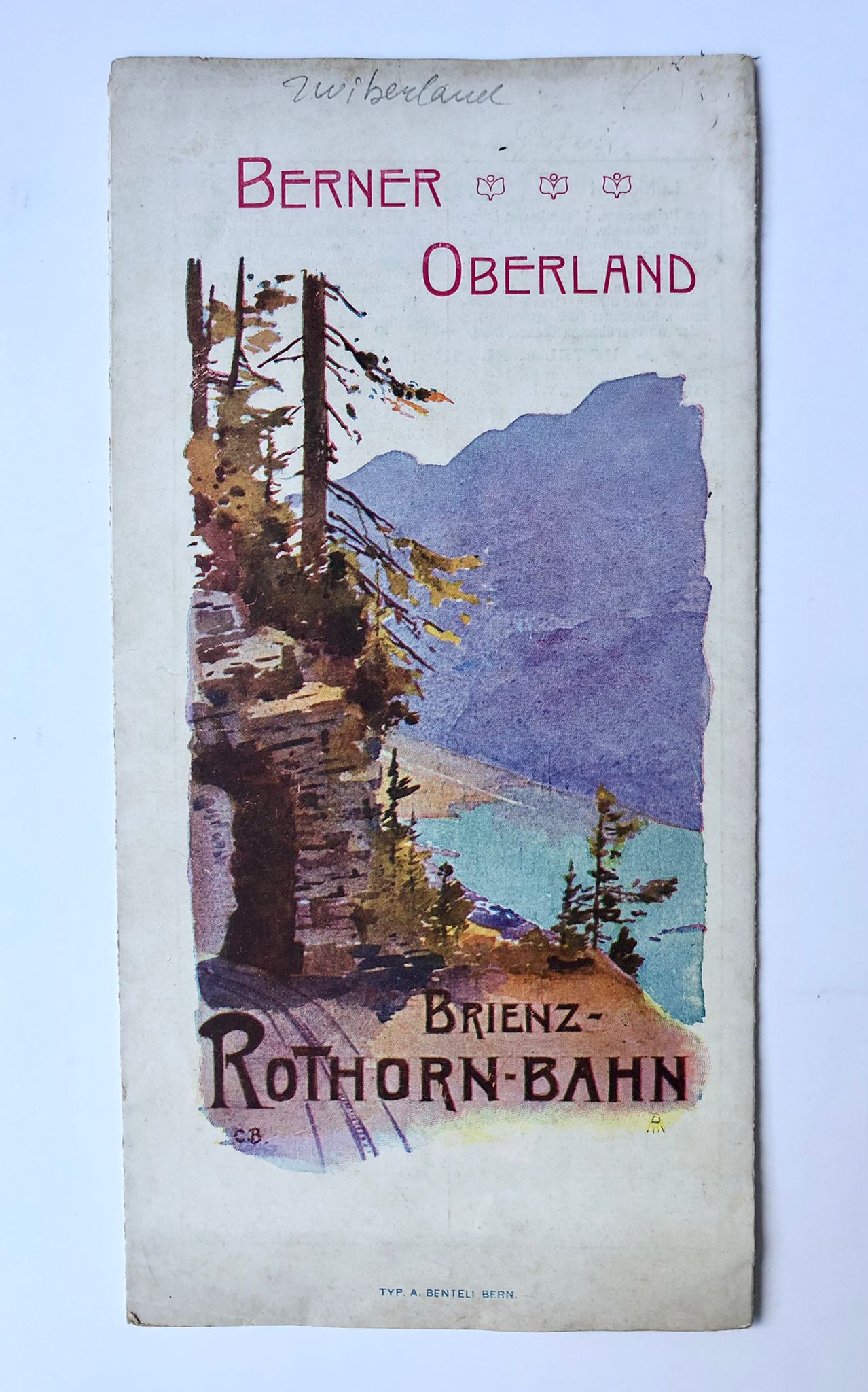 [Switzerland] Berner Oberland, Brienz-Rothorn-Bahn, Zwitserland, Typ. A. Benteli Bern, 6 pp.
