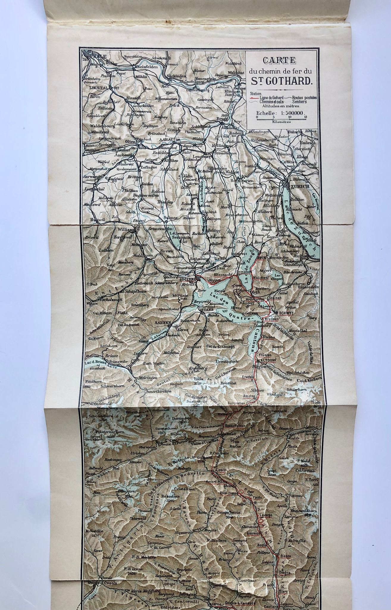 [Switzerland, 1904] Suisse, A travers les Alpes par le chemin de fer du Saint-Gothard, George L. Catlin, Art. Institut Orell Füssli, Zurich, 1904, 50 pp.