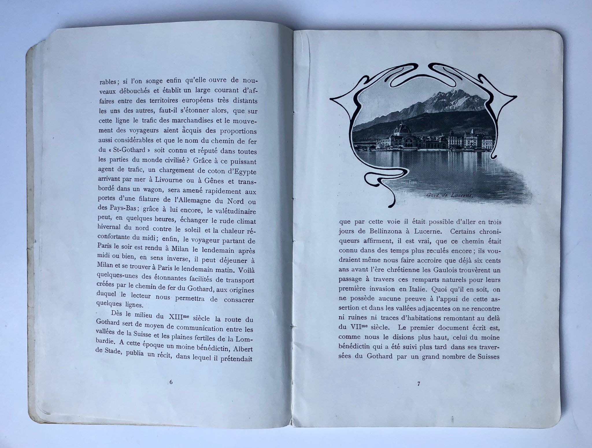 [Switzerland, 1904] Suisse, A travers les Alpes par le chemin de fer du Saint-Gothard, George L. Catlin, Art. Institut Orell Füssli, Zurich, 1904, 50 pp.
