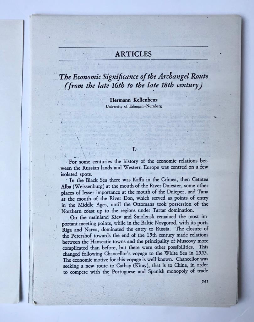 [Russia, 1973] The journal of European Economic history, volume 2, number 3 – Winter 1973, Published every four months by the Banco di Roma, Roma, 581 pp.