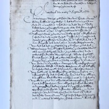[Manuscript, 1662] Extract uit de resolutien van de Staten van Holland d.d. 14-12-1662. Manuscript, folio, 7 pp.