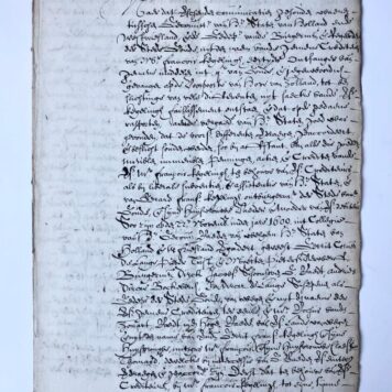 [Manuscript, Kegelingh, ca 1610?] Extract from the city council book of Gouda, The Netherlands, ca 1610 / Extract uit het Vroedschapsboek van de stad Gouda, d.d. [ca.1610?], manuscript, folio, 5 pp.