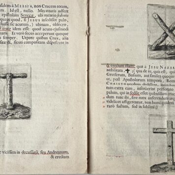 [Occultism, crucifying humans, hanging, 1643] Responsum ad propositam sibi quaestionem an manus clavis transfixae pares ferendo corpus inde pendulum. Amsterdam, P. Matthijsz, 1643, 16 pp.