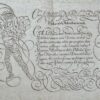 [Calligraphy, engraving by Jan van de Velde, 1605] Full page with calligraphy by the famous calligrapher Jan van de Velde, 1605, 1 p.