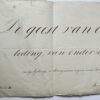 [Calligraphy 1845] Gecalligrafeerd blad, gesigneerd Graft 1845, van Marle (schoolmeester?), 1 p.