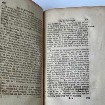 [Art history 1725] Beknopt verhaal van het leven der vermaardste schilders, met aanmerkingen over hunne werken (...) vertaalt door J. Verhoek. Amsterdam, Lakeman, 1725, (32)+531+(4) pp .