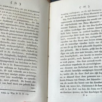 [Patriots, 1824] Inlichtingen omtrent het karakter van den stadhouder Prins Maurits van Nassau, eerste stukjen, Rotterdam J. Pippijn 1824, 82 pp.