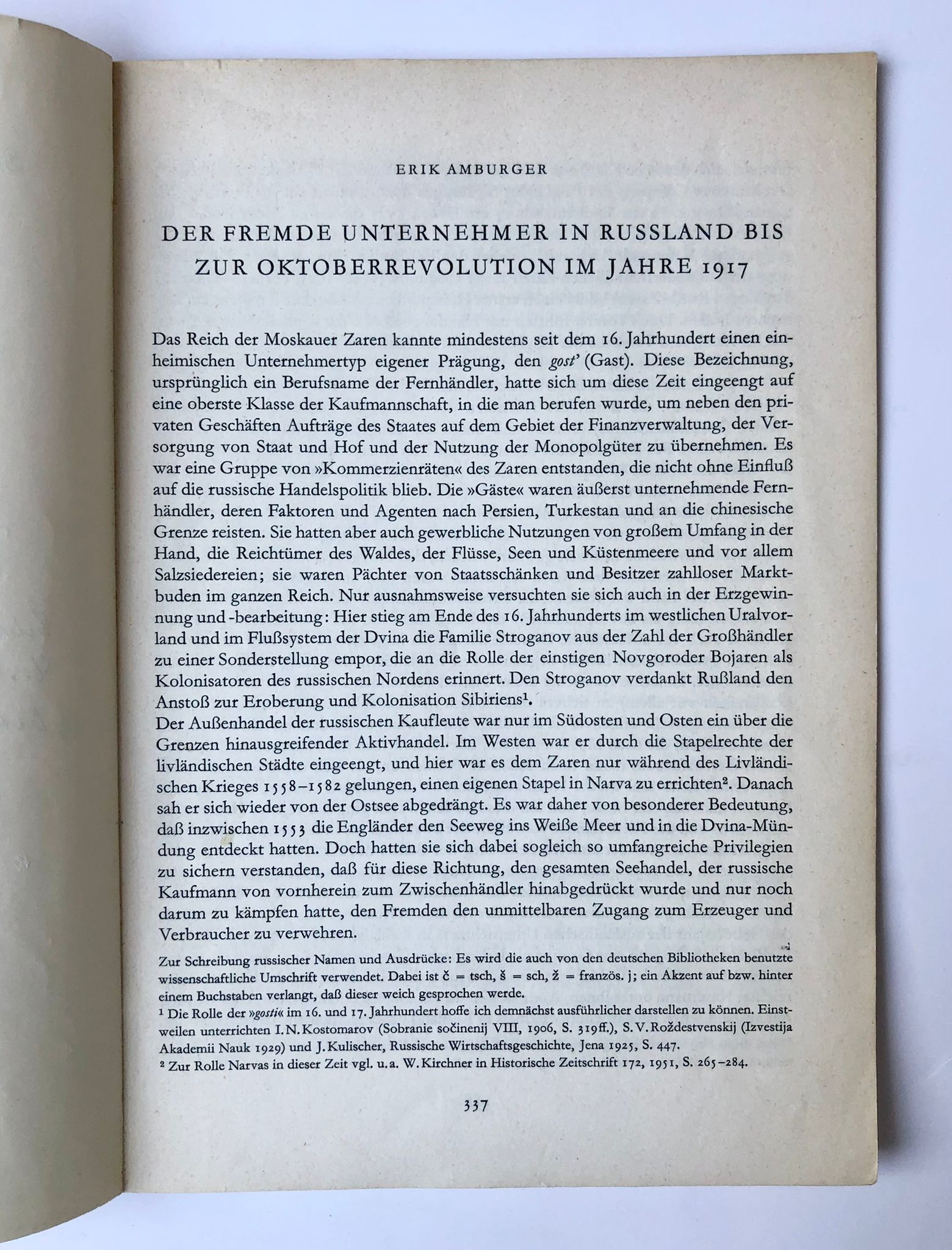 [Russia, 1957] Sonderdruck aus tradition zeitschrift für firmengeschichte und unternehmerbiographie 4|1957, Duits, Rusland, 356 pp.