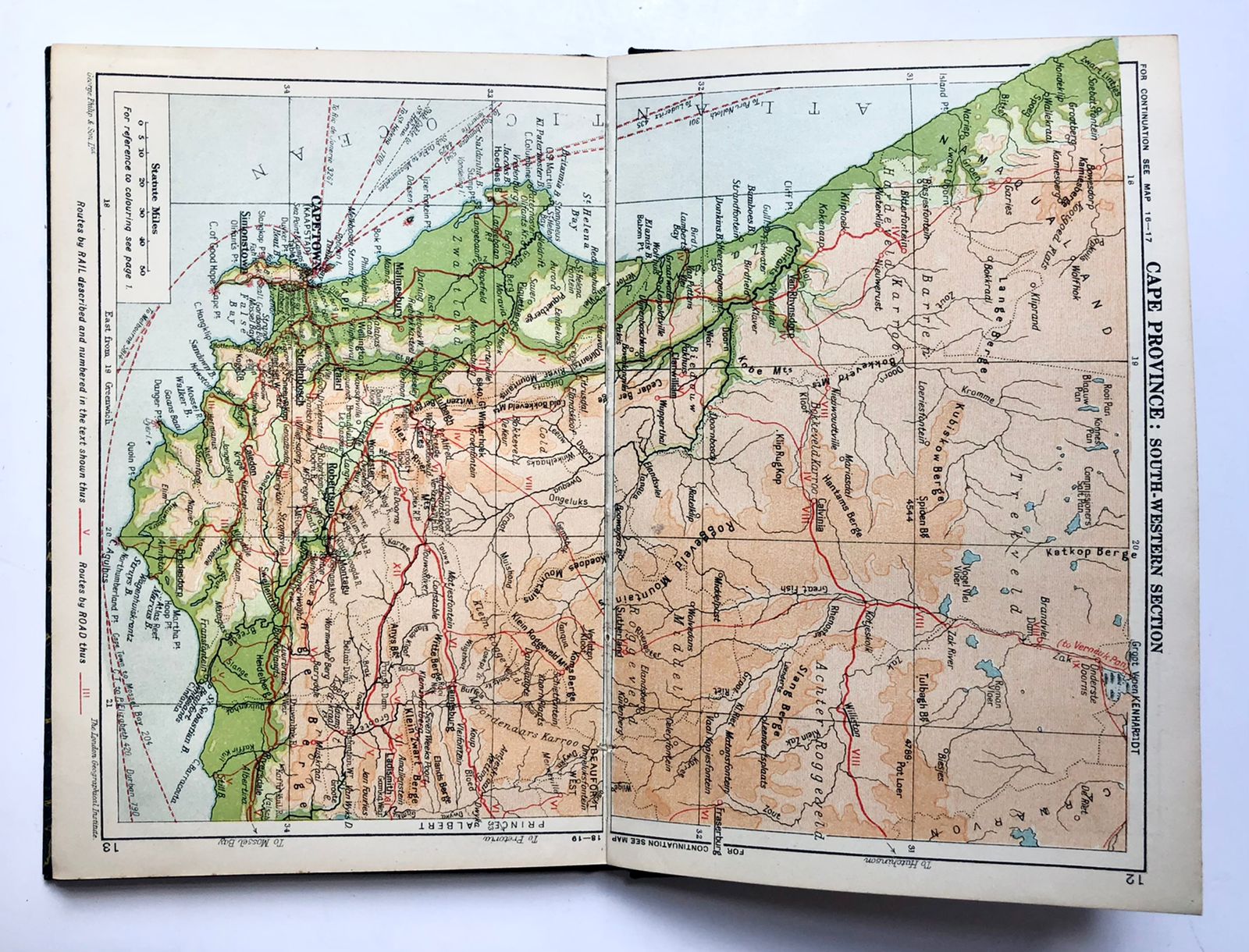 [Afrika, 1931] The South and East African year book & guide, atlas and diagrams, thirty-seventh edition, Sampson low, Marston & Co, London, 1931, 64 pp.
