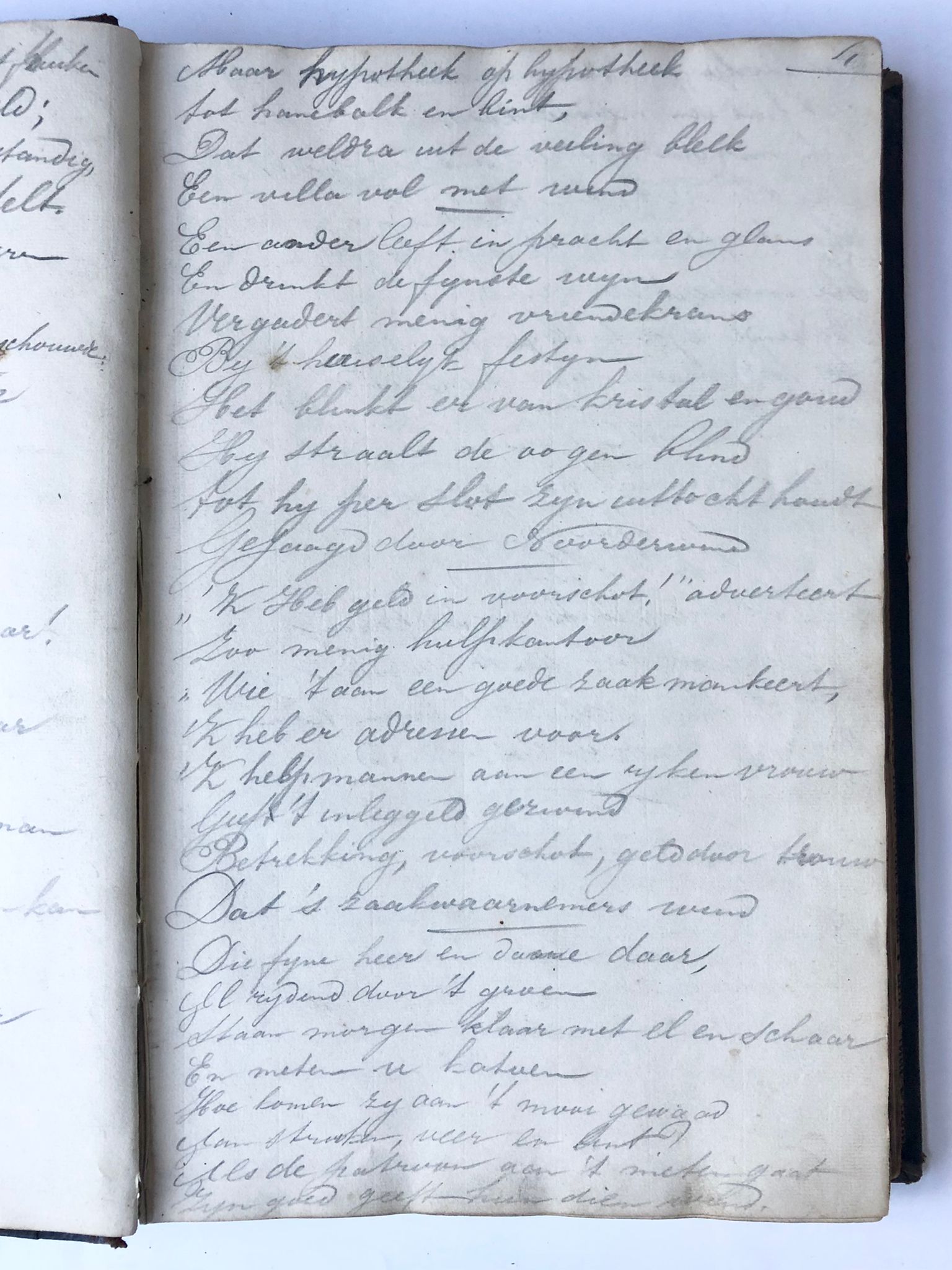  - [Index, 1884] Register, folio, met verzen in handschrift, van de hand van J.N. van der Weiden, Zijlstraat 42 te Haarlem, ingeschreven in de jaren 1880-1884. Ca. 150 beschreven pagina's.