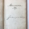 [Dutch poets, 1831, Beuningen van Helsdingen] Adversaria 1831, door J. van Beuningen van Helsdingen. Manuscript, half leather binding, 4°, 152 pp.