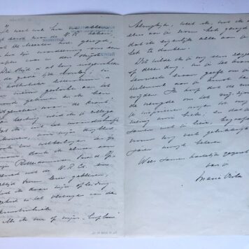 [Manuscript, letter, 1927] Letter of literary and art critic Maria Viola, d.d. Amsterdam (Alg. Handelsblad) 1927 to Johan de Meester.