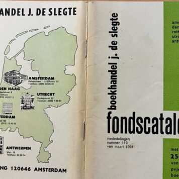 [Book history, De Slegte, 1954] Three catalogues of bookstore J. de Slegte in The Netherlands: Fondscatalogi van boekhandel J. de Slegte, voorjaar 1954, februari 1958 en maart 1964.