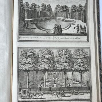 [Dutch Topography, 1733] First edition: Het zegenpralent Kennemerlant, vertoont in veele heerelyke gezichten van deszelfs voornaemste lustplaetzen, adelyke huizen, dorp- en stede-gebouwen ... naer ‘t leven getekent en in ‘t koper gebragt door Hendrik de Leth en kortelyk beschreven door Matheus Brouërius van Nidek R.G. 2 volumes in 1 binding. Amsterdam: A. en H. de Leth, [1732-1733], (6)+24+18 pp. 50 illustrated sheets with 2 engravings, 2 engraved titlepages and 1 folding map. fs
