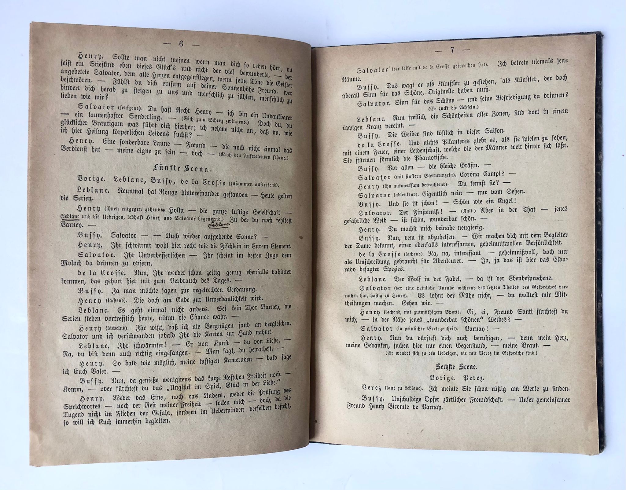 [German theatre play, ca 1900, gambling] Theatre play 'Rouge et noir, oder die Opfer der Spielbank' by Paul Ine, s.l., s.d [ca. 1900?], 44 pp., printed publication.