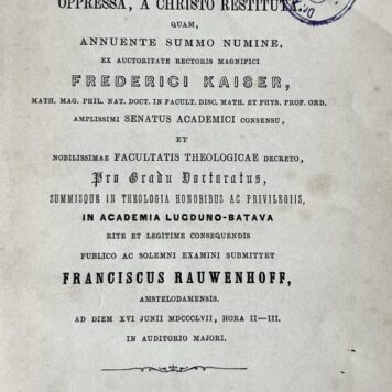 Disquisitio exhibens Pauli sententiam [...] Leiden P. Engels 1857
