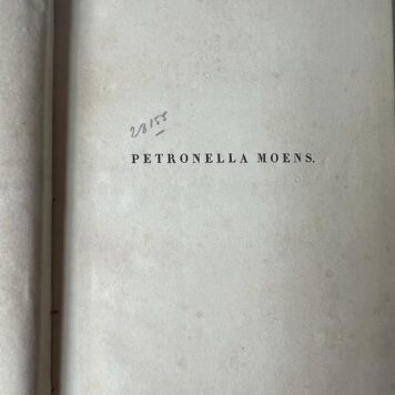 [Literature, Women writers, 1843] Petronella Moens, Amsterdam, H. Frijlink, 1843. With illustration of the blind female writer Petronella Moens.