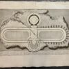 [Antique print, etching, Piranesi] Pianta del Mausoleo di Costanza. (Plan of mausoleum of Constantia, daughter of Emperor Constantine), published 1756-1784, 1 p.