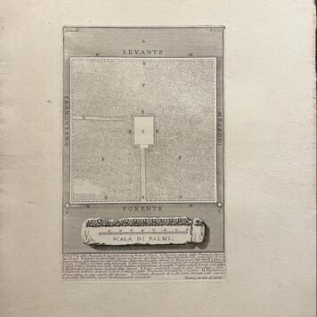 [Antique print, etching, Piranesi] Pianta della Piramide di Cajo Cestio presso la Porta di S. Paolo (plan of pyramid of Cestius)., published 1756-1784, 1 p.