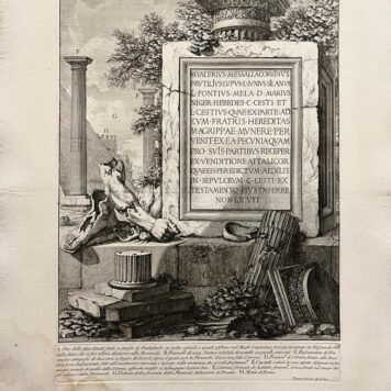 [Antique print, etching, Piranesi] Uno delli due Dadi fatti a guisa di Piedestallo in tutto simili, i quali esistono nel Museo Capitolino. (Piramide van Cestius), published 1756-1784, 1 p.