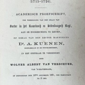 Het staatkundig bedrijf van Joan Willem baron van Ripperda. Academisch proefschrift [...] Leiden A.W. Sijthoff 1861