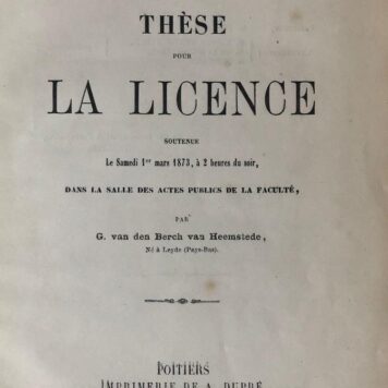 Thèse pour la licence [...] Poitiers A. Dupré 1873
