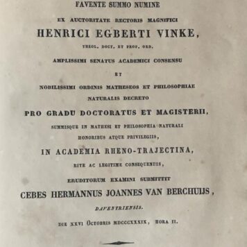 Specimen inaugurale de doliometria [...] Deventer J. de Lange 1839