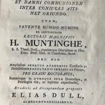 Dissertatio iuridica inauguralis de iure ex legum diversitate quod bonorum [...] Groningen J.J. Homkes 1808
