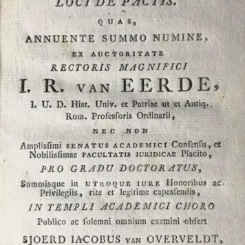 Specimen iuridicum inaugurale, positiones sistens ad fundamenta [...] Groningen J. Römelingh 1810