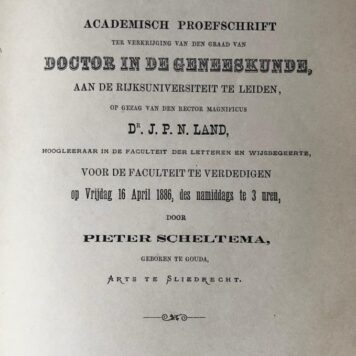 [Science, botany, 1886] Het leven van Frederik Ruijsch, Academisch proefschrift door Pieter Scheltema, Sliedrecht Gebr. Luijt 1886, 121 pp.