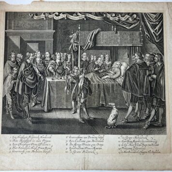 [Antique print, etching, Frederik Hendrik, 18th century] Dodelycke uytgang van syn hoogheyt Fred. Henrik Prince van Oranje etc. Anno 1647, published late 18th century, 1 p.