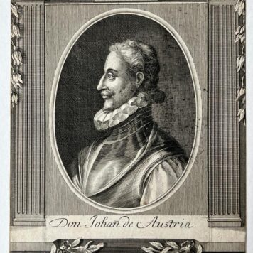 [Antique portrait print, etching and engraving] Don Johan de Austria. [Juan I of Austria (1547-1578)/Jan van Oostenrijk], 1 p.