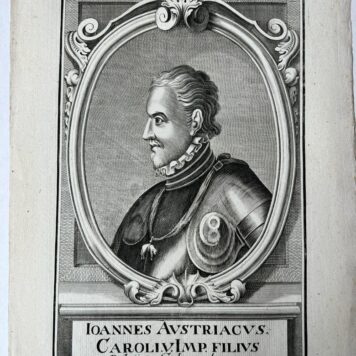 [Antique portrait print, portret, etching and engraving] IOANNE AUSTRIACUS...[De bello Belgico historia. (Cum tabulis aeneis.)] [Juan I of Austria (1547-1578)/Jan van Oostenrijk], 1 p.