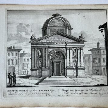 [Antique print, etching/ets, Rome] TEMPLUM SATURNI... Views of Rome [Set title]/Tempel van Saturnus, published 1705, 1 p.