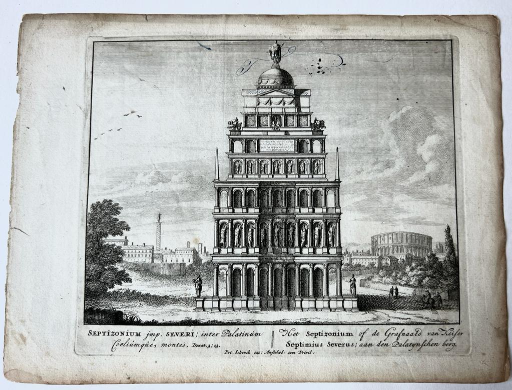 [Antique print, etching/ets] SEPTIZONIUM imp. SEVERI... Views of Rome [Set title] (Het Septizonium, een nymphaeum in het oude Rome), published 1705, 1 p.
