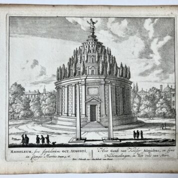 [Antique print, etching/ets, Rome] MAUSOLEUM... Views of Rome [Set title] (Graftombe van Augustus), published 1705, 1 p.