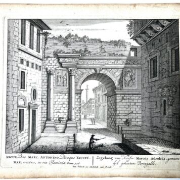 [Antique print, etching/ets, Rome] ARCUS, Divo MARC. ANTONINO... Views of Rome [Set title] (Boog van Portugal, Portugallo), published 1705, 1 p.
