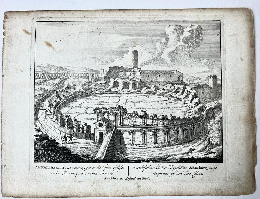 [Antique print, etching/ets, Rome] AMPHITHEATRI ... Views of Rome [Set title] (Amphitheatrum Castrense), published 1705, 1 p.
