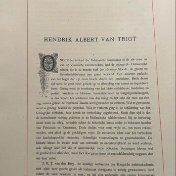 [Antique print, lithography's, 19th century] Three portraits of painter Hendrik Albert van Trigt (1829-1899), with 1 page text in Dutch, 1 p.