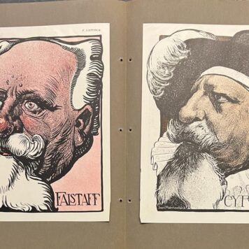 [Antique print, lithography, 19th century] Two modern satirical prints of politician F. Lieftinck (1835-1917) by Louis Raemaekers: 'Cyrano' and 'Falstaff', 1 p.