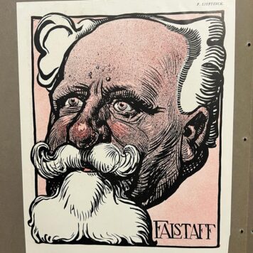 [Antique print, lithography, 19th century] Two modern satirical prints of politician F. Lieftinck (1835-1917) by Louis Raemaekers: 'Cyrano' and 'Falstaff', 1 p.