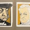 [Antique print, lithography, 19th century] Two modern satirical prints of politician A.F. de Savornin Lohman (1837-1924) by Louis Raemaekers: 'God, oranje en vaderland' and 'Le Calvinatre', 1 p.