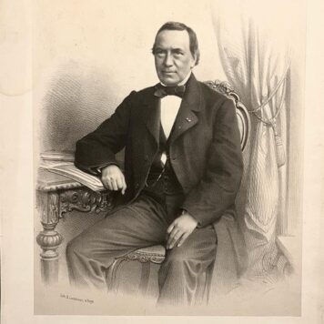 [Antique print, lithography, 19th century] Portrait of musician Johann Heinrich Lübeck, made by S. Lankhout, 's Hage, 1 p.