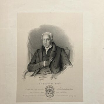[Lithography, lithografie, 1886] Portrait of Mr. Marinus Hoog, published by W.J. van Oosterzee Rotterdam, 1 p.