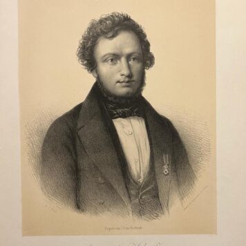 [Lithography, lithografie, 19th century] Portrait of Adriaan van der Hoop, Dutch poet, lithographed by A.J. Ehnle, 1 p.