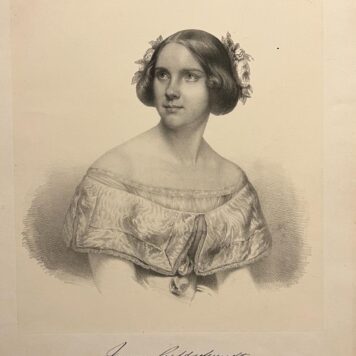 [Lithography, lithografie, 1855] Portrait of Johanna Maria Lind (1820-1887), better known as Jenny Lind, Swedish soprano, Swedish nightingale, 1 p.
