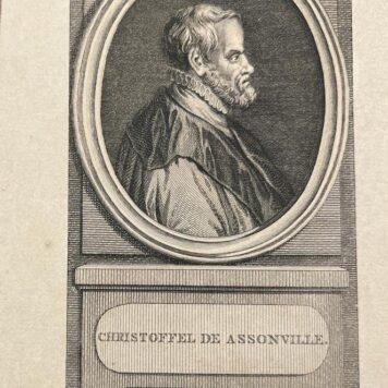 [Antique print, etching and engraving, 1786] Portrait of Christoffel de Assonville, published 1786, 1 p.