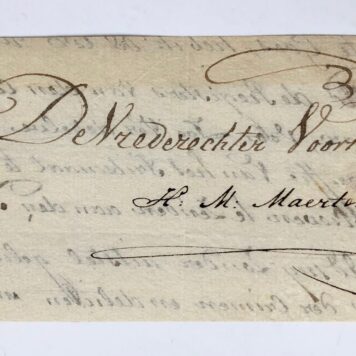 [Manuscript 1814] Part of a letter by H.M. Maertens, judge of peace, vrederechter van Hulst, 1814, manuscript, 1 p.