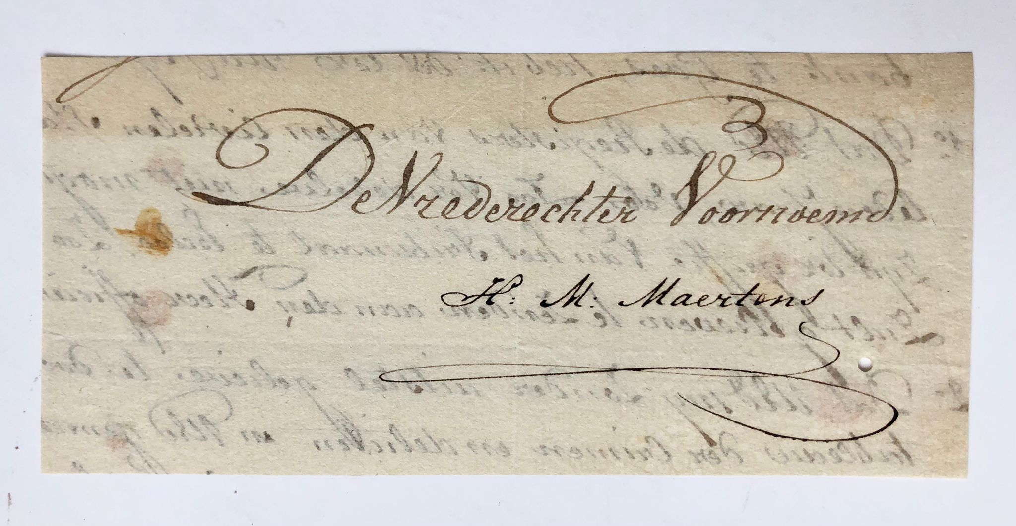  - [Manuscript 1814] Part of a letter by H.M. Maertens, judge of peace, vrederechter van Hulst, 1814, manuscript, 1 p.